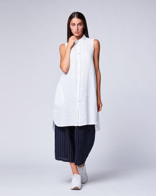 Sleeveless Linen Shirtdress - Baci Online Store