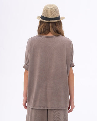 Stonewashed Organic Cotton V-neck T-shirt - Baci Fashion