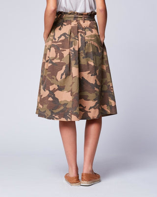 Vintage Camo Pleated Bow-Tie Skirt - Baci Online Store