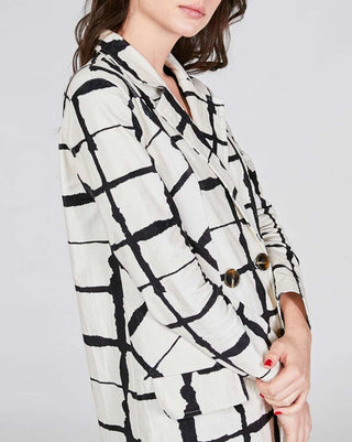 Wave Grid Line Trench Coat - Baci Online Store