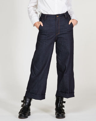 Wide Leg Denim Pants - Baci Online Store