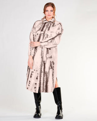 Wool Blend Button-Up Overcoat - Baci Fashion